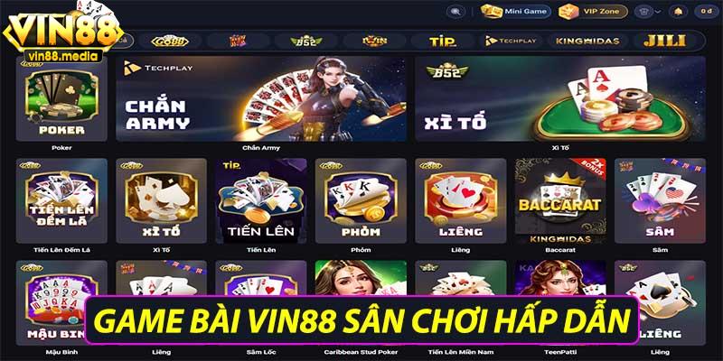 Game bài vin88 sân chơi hấp dẫn